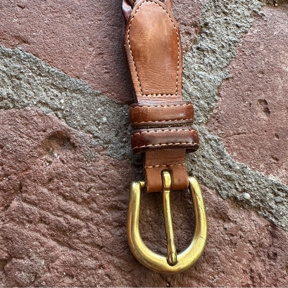 Vintage Coach Men's British Tan 3850 Braided Woven Leather Belt size 36 90cm - Picture 4 of 15